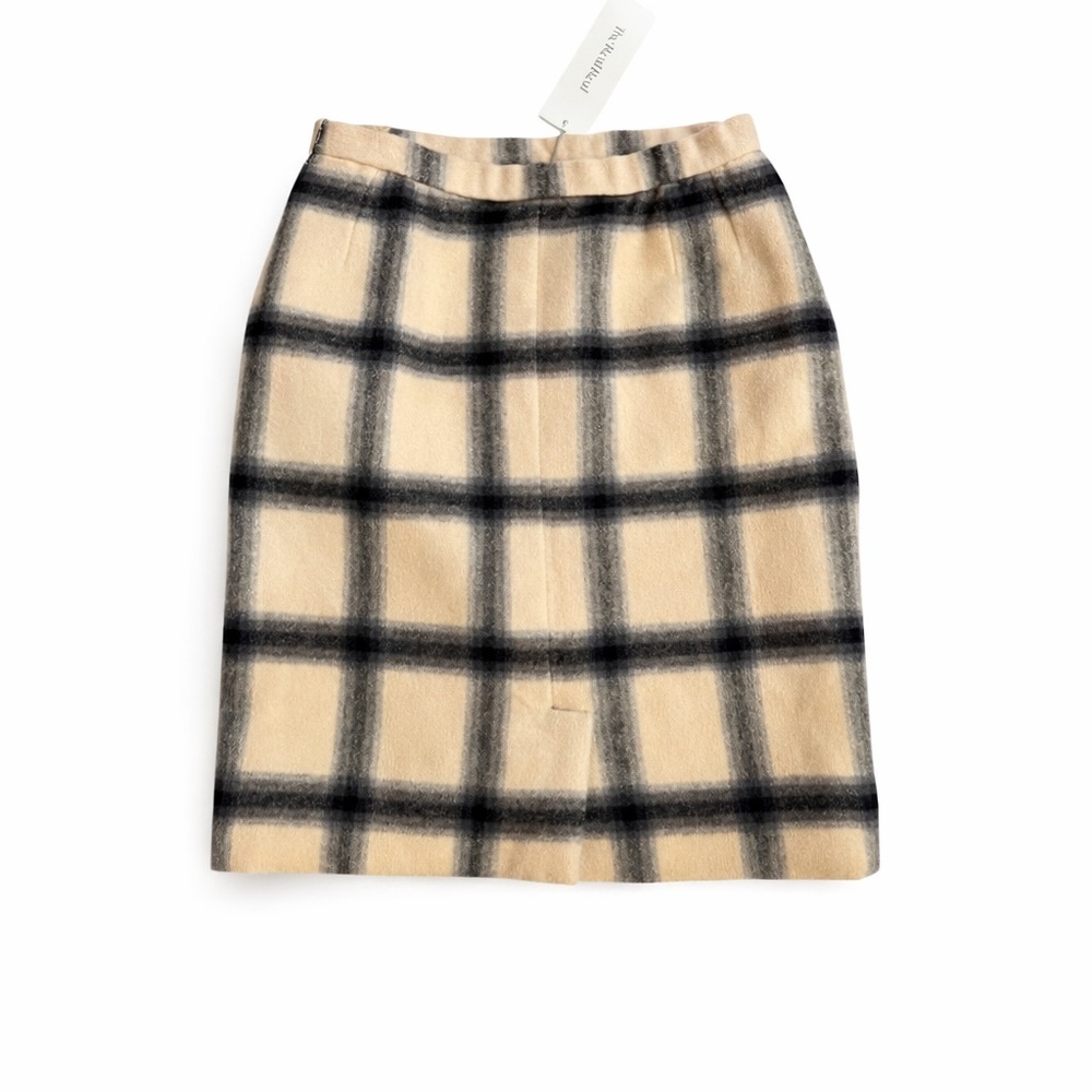 The Real Real Plaid Tan and Black Women's Skirt